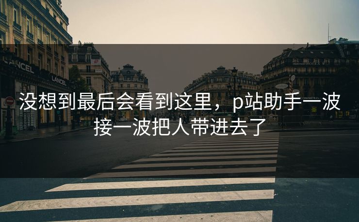 没想到最后会看到这里，p站助手一波接一波把人带进去了