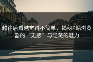 越往后看越觉得不简单，揭秘P站浏览器的“无感”与隐藏的魅力