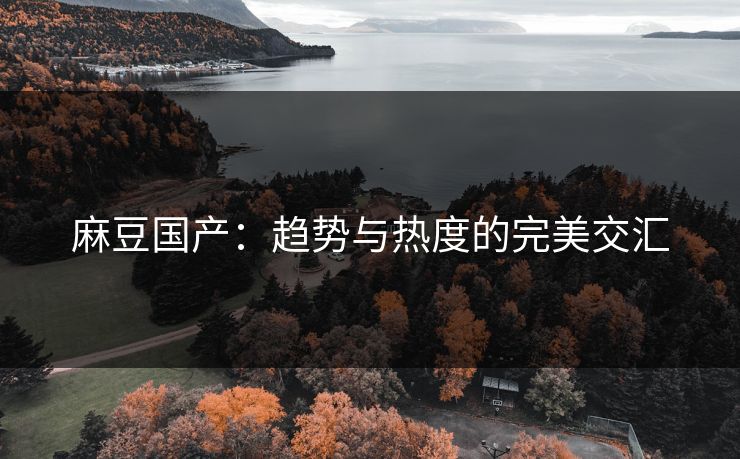 麻豆国产：趋势与热度的完美交汇